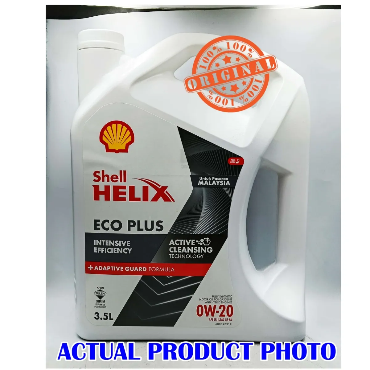 Original Shell Helix Eco 0W20 Engine Oil Fully Synthetic 3.5Liter Perodua Honda Toyota Axia Myvi Minyak Hitam Kereta - Image 5