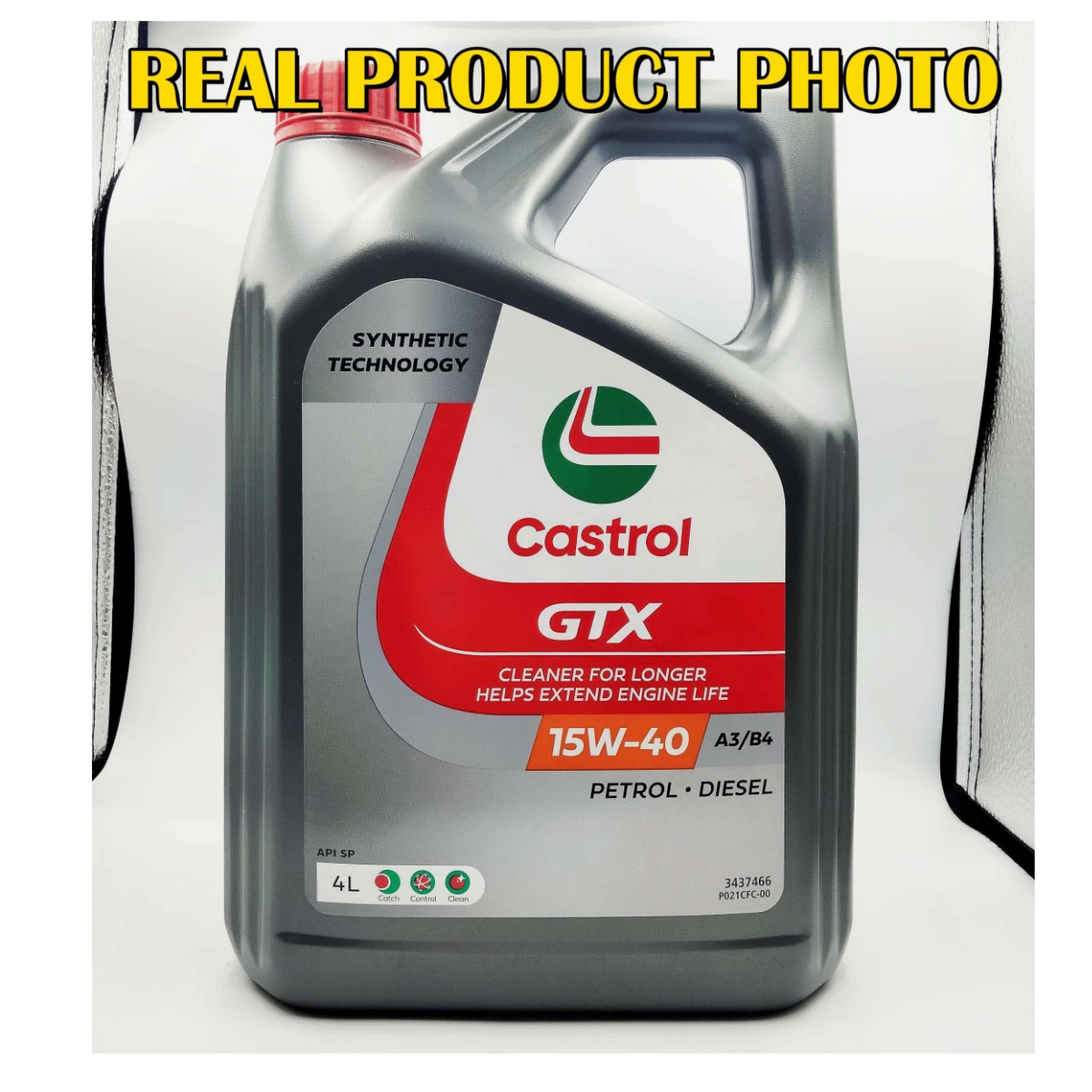 Original Engine Oil Castrol GTX Ultraclean 15W40 SN/CF ACEA A3/B3 4Liter Minyak Hitam Enjin Kereta 15W-40 - Image 6