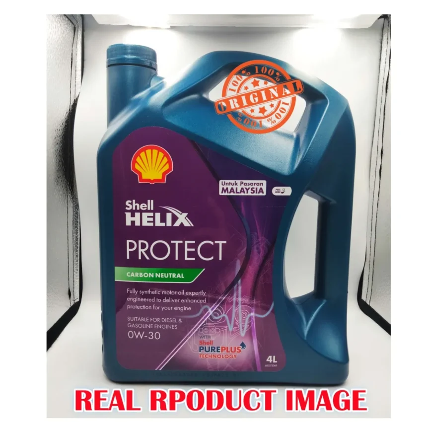 Original Shell Helix Protect 0W30 Turbo Engine Oil Fully Synthetic SN ...