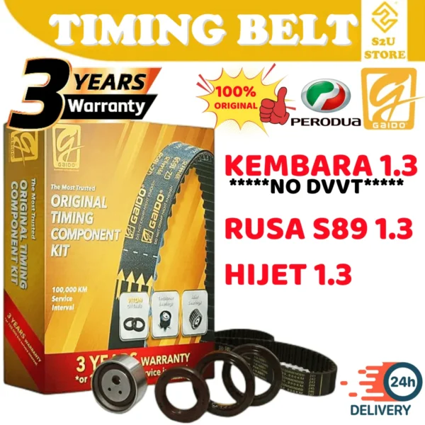 Original Gaido Timing Belt Perodua Kembara 1.3 J100 Rusa S89 Hijet 93RU25 Belting Kereta