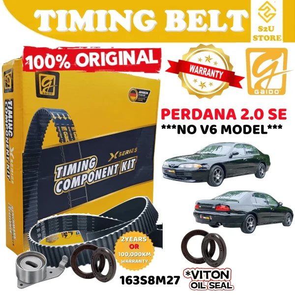 Original Gaido Timing Belt Proton Perdana SE 2.0 123RU29 65YU13 100,000KM Belting Kereta