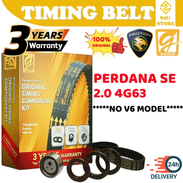 Original Gaido Timing Belt Proton Perdana SE 2.0 123RU29 65YU13 100,000KM Belting Kereta