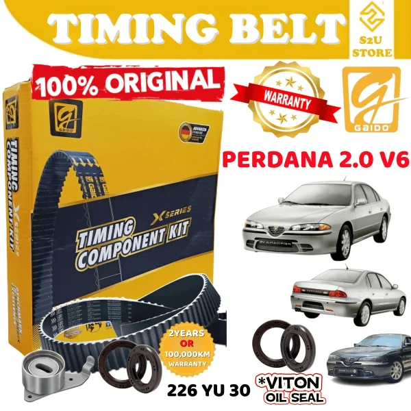 Original Gaido Timing Belt Proton Perdana V6 2.0 226YU30 100,000KM Belting Kereta