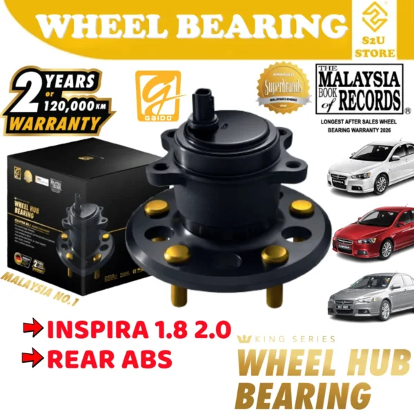 Gaido King Series Rear Wheel Bearing Hub Proton Inspira 1.8 2.0 Belakang Bearin Tayar Kereta
