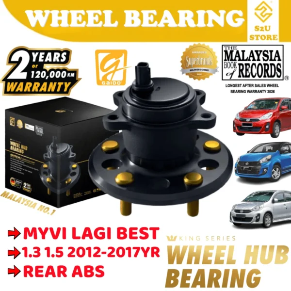 Gaido King Series Rear Wheel Bearing Hub Perodua Myvi Lagi Best 1.3 1.5 Belakang Bearin Tayar Kereta