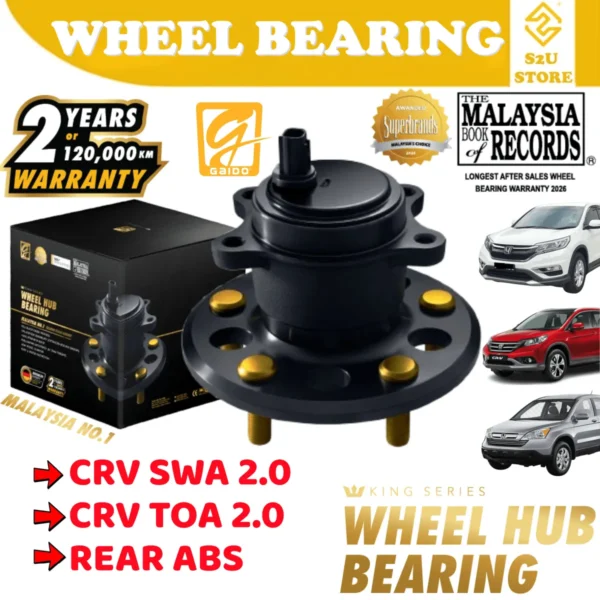 Gaido King Series Rear Wheel Bearing Hub Honda CRV SWA TOA 2.0 Belakang Bearin Tayar Kereta