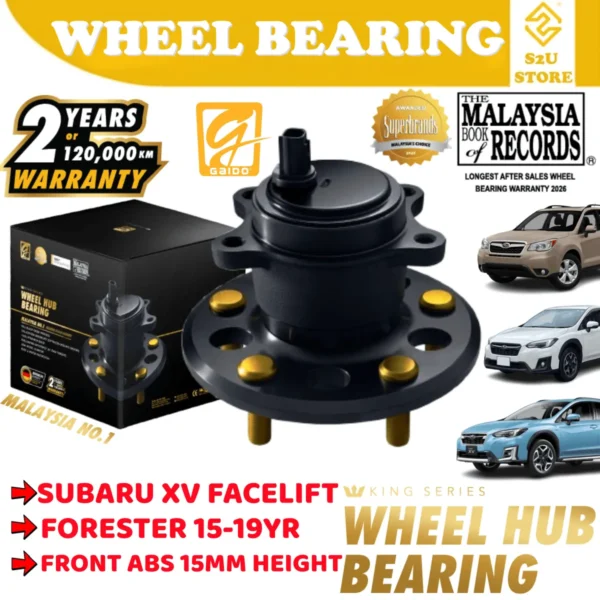 Gaido King Series Front Wheel Bearing Hub Subaru XV Facelift Impreza Forester Depan Bearin Tayar Kereta