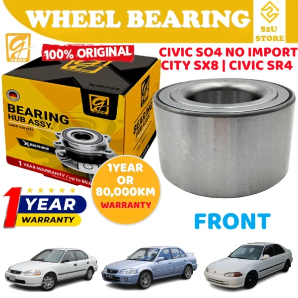 Gaido Front Rear Wheel Bearing Hub Honda Civic SR4 SO4 City SX8 Depan Belakang Bearin Tayar Kereta