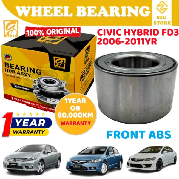 Gaido Front Rear Wheel Bearing Hub Honda Civic Hybrid FD3 TRO 1.5 Depan Belakang Bearin Tayar Kereta