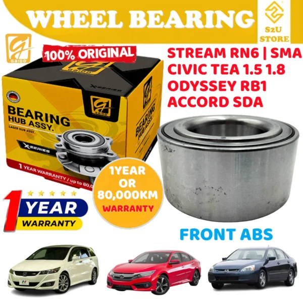 Gaido Depan Wheel Bearing Hub Honda Stream RN6 Tea 1.5 Odyssey Accord Depan Bearin Tayar Kereta