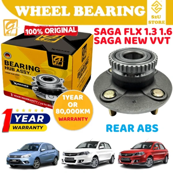 Gaido Front Rear Wheel Bearing Hub Proton Saga FLX Saga New VVT Depan Belakang Bearin Tayar Kereta