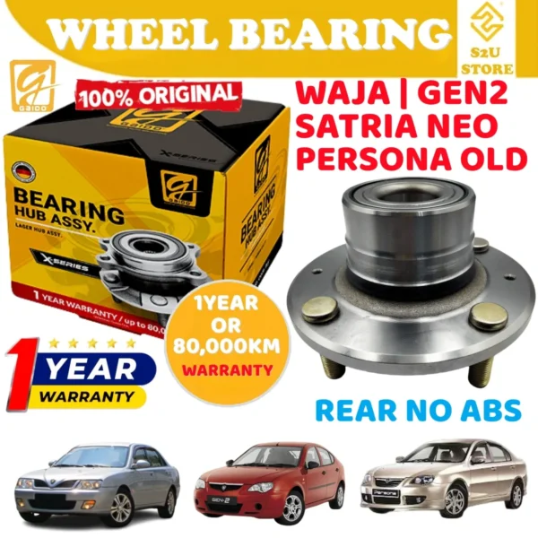 Gaido Front Rear Wheel Bearing Hub Proton Waja Gen2 Satria Neo Persona Depan Belakang Bearin Tayar Kereta