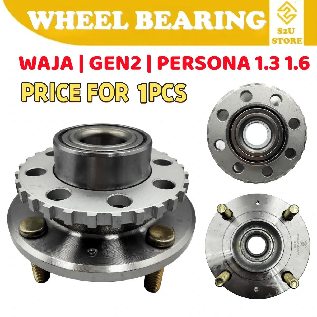 Gaido Front Rear Wheel Bearing Hub Proton Waja Gen2 Persona 1.3 1.6 Depan Belakang Bearin Tayar Kereta - Image 2