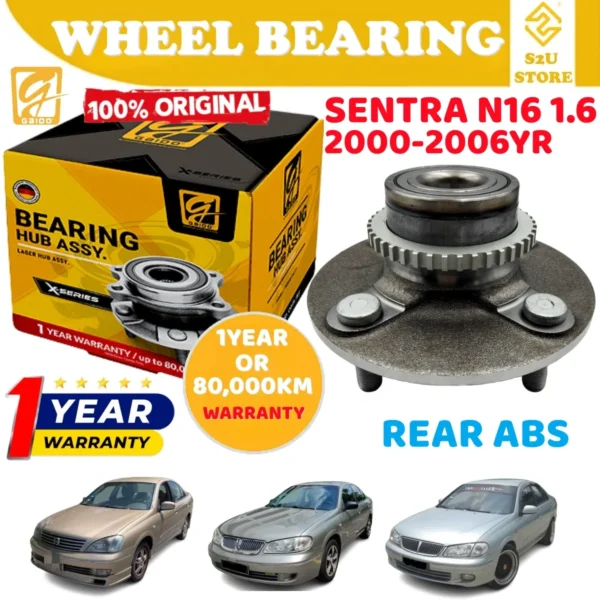 Gaido Front Rear Wheel Bearing Hub Nissan Sentra N16 1.6 Depan Belakang Bearin Tayar Kereta
