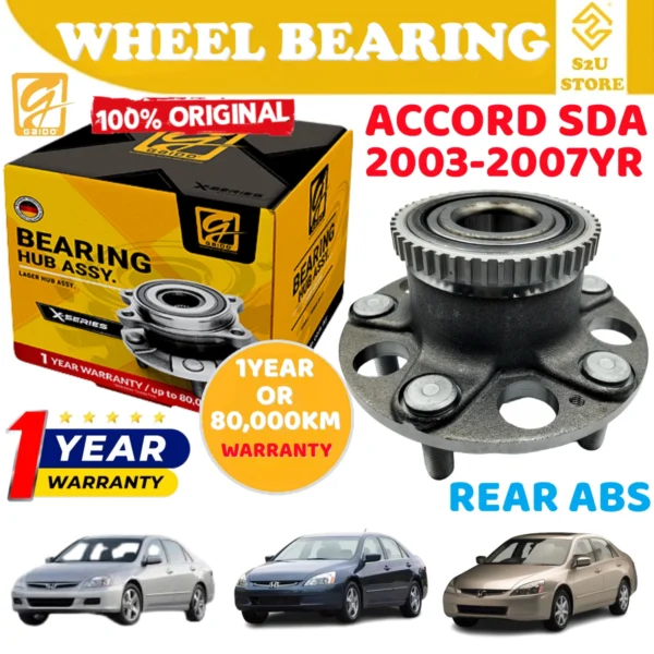 Gaido Front Rear Wheel Bearing Hub Honda Accord SDA 2.0 2.4 Depan Belakang Bearin Tayar Kereta