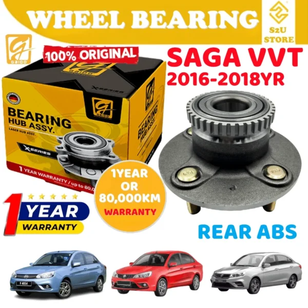 Gaido Front Rear Wheel Bearing Hub Proton Saga VVT 2016-2018YR Depan Belakang Bearin Tayar Kereta
