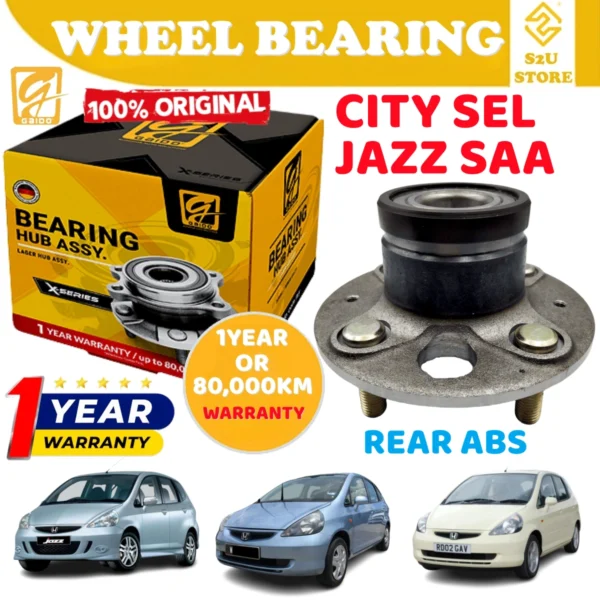 Gaido Front Rear Wheel Bearing Hub Honda Jazz Saa City SEL Depan Belakang Bearin Tayar Kereta