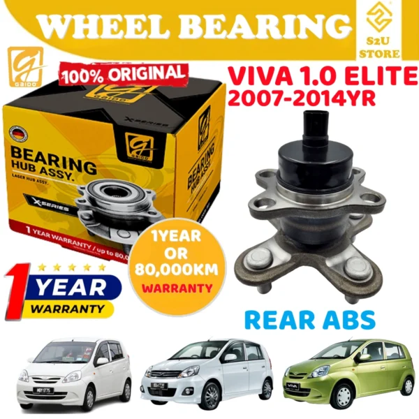 Gaido Front Rear Wheel Bearing Hub Perodua Viva 1.0 Elite 07-14YR Depan Belakang Bearin Tayar Kereta