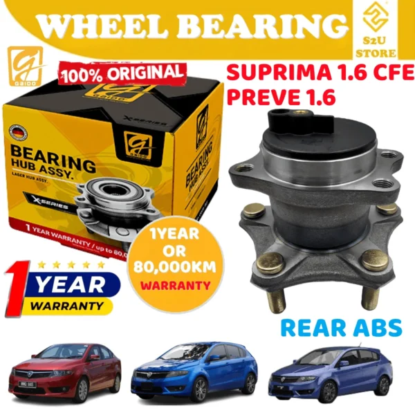 Gaido Front Rear Wheel Bearing Hub Proton Suprima 1.6 CFE Preve 1.6 Depan Belakang Bearin Tayar Kereta XPGKBA-3004S