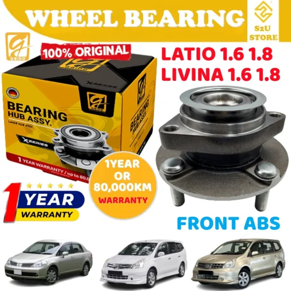 Gaido Front Rear Wheel Bearing Hub Nissan Latio Livina Depan Belakang Bearin Tayar Kere