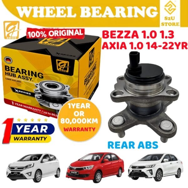 Gaido Front Rear Wheel Bearing Hub Perodua Axia 1.0 Bezza 1.0 1.3 Depan Belakang Bearin Tayar Kereta