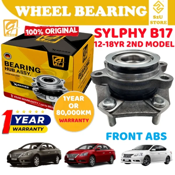Gaido Front Rear Wheel Bearing Hub Nissan Sylphy B17 2ND Generation Depan Belakang Bearin Tayar Kereta