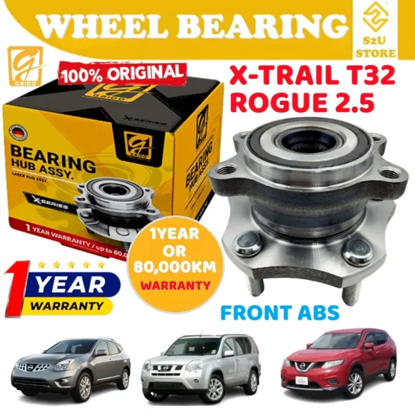 Gaido Front Rear Wheel Bearing Hub Nissan X-Trail T32 Rogue Depan Belakang Bearin Tayar Kereta