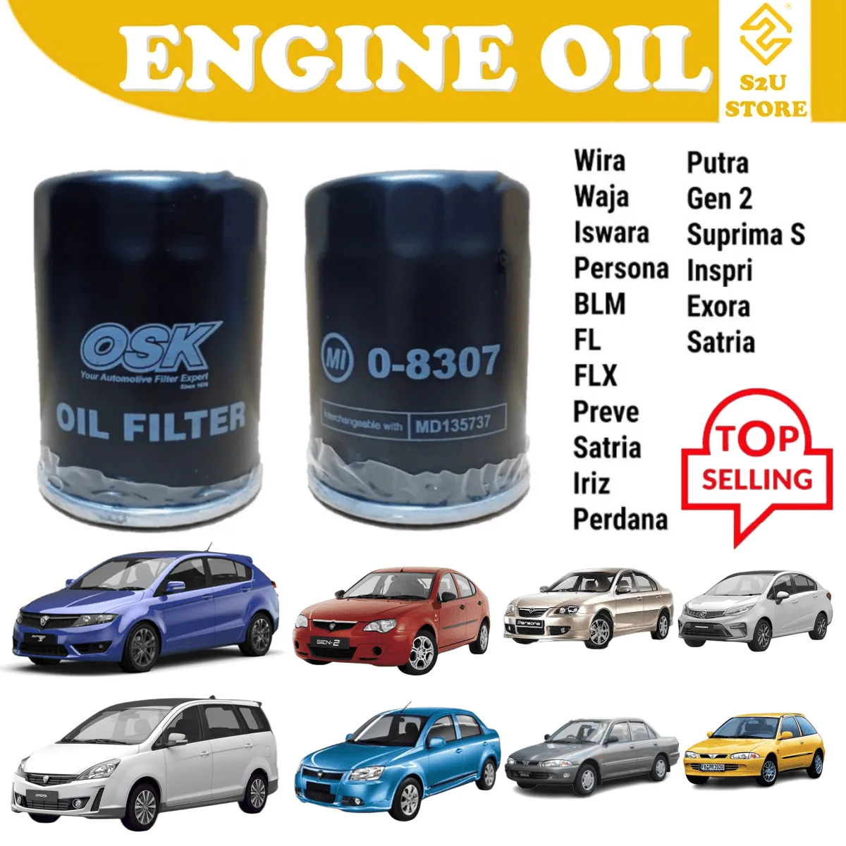 Boscher Engine Oil 15W40 SN/CJ4 Synthetic 4Liter Proton Wira Saga BLM FL FLX Minyak Hitam Kereta - Image 2