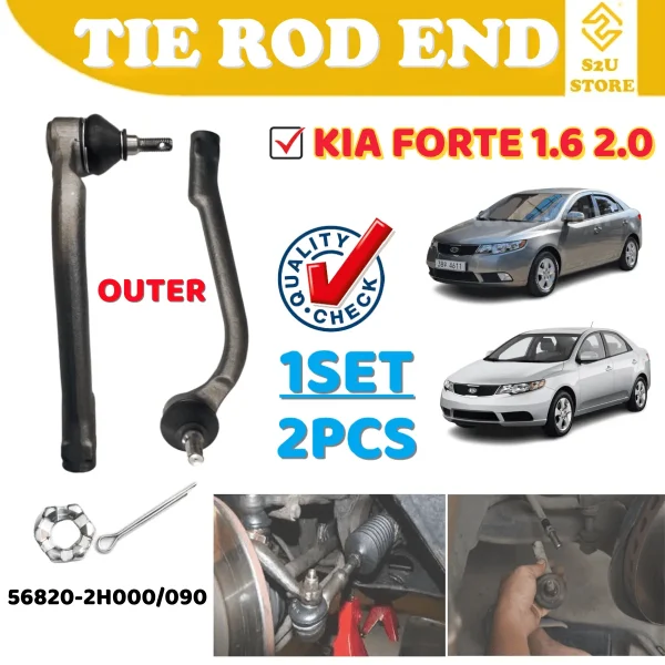 Steering Rack Tie Rod End Outer Inner Kia Forte 1.6 2.0 Kepala Ball Joint Tayar Kereta