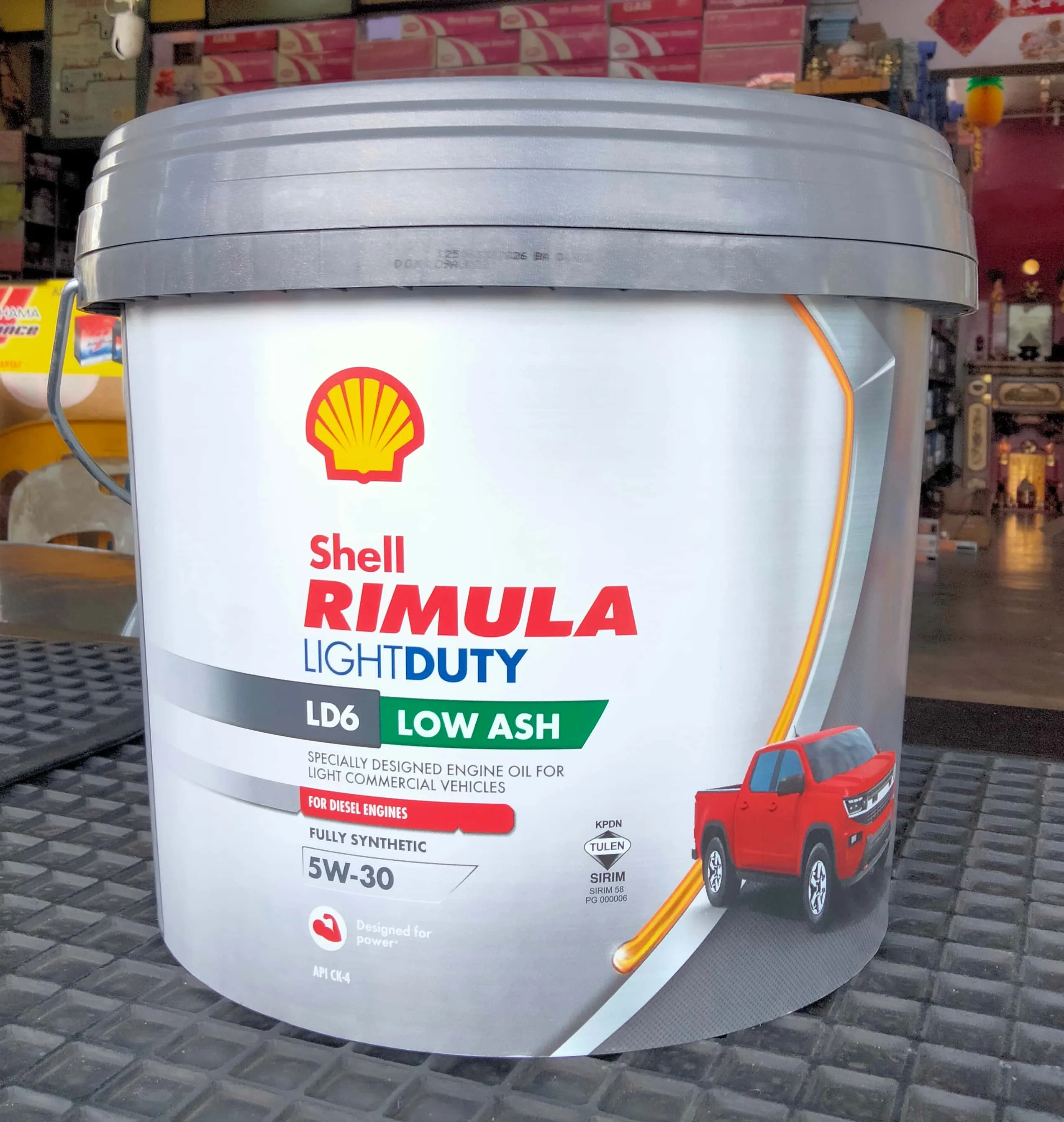 Original Shell Engine Oil 5W30 Rimula LD6 Low ASH Diesel 8L Light Truck Hilux 4WD Minyak Hitam - Image 2