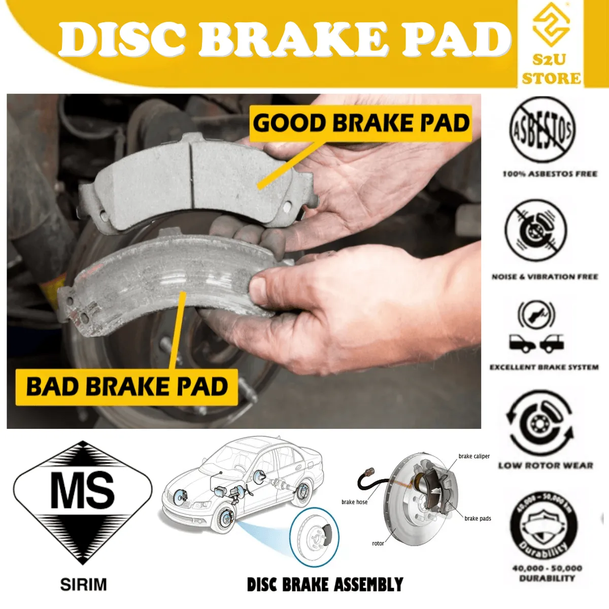 AISIN Disc Brake Pad Front Rear Nissan Sylphy B17 Teana Cefiro Brek Pad Depan Belakang Kereta - Image 6