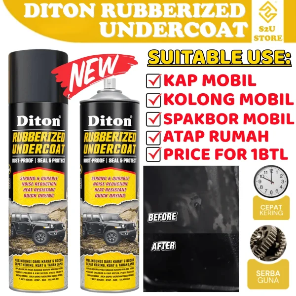 Diton Rubberized Undercoat Cat Pelapis Serbaguna Anti Karat 500ml