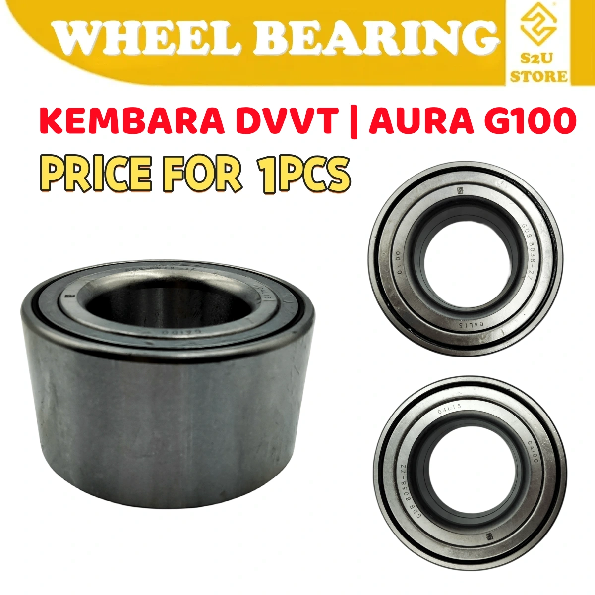 Gaido Front Wheel Bearing Hub Perodua Kembara DVVT Daihatsu Aura G100 Depan Bearin Tayar Kereta GDB8038 - Image 2