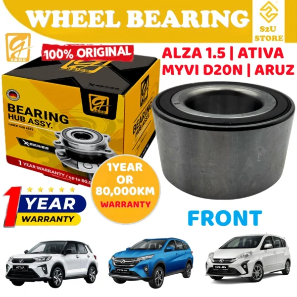 Gaido Front Wheel Bearing Hub Perodua Alza 1.5 Ativa Myvi D20N Aruz Depan Bearin Tayar Kereta GDB8066-ZM