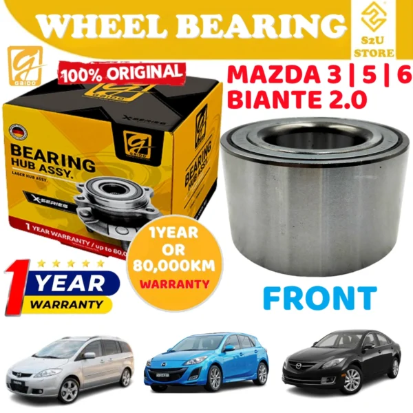Gaido Front Wheel Bearing Hub Mazda 3 5 6 Biante 2.0 GDB8083-ZM Depan Bearin Tayar Kereta