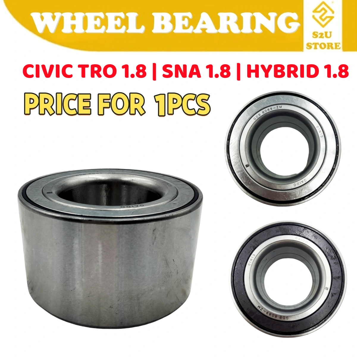 Gaido Front Wheel Bearing Hub Honda Civic TRO SNA Hybrid 1.8 Depan Bearin Tayar Kereta - Image 2