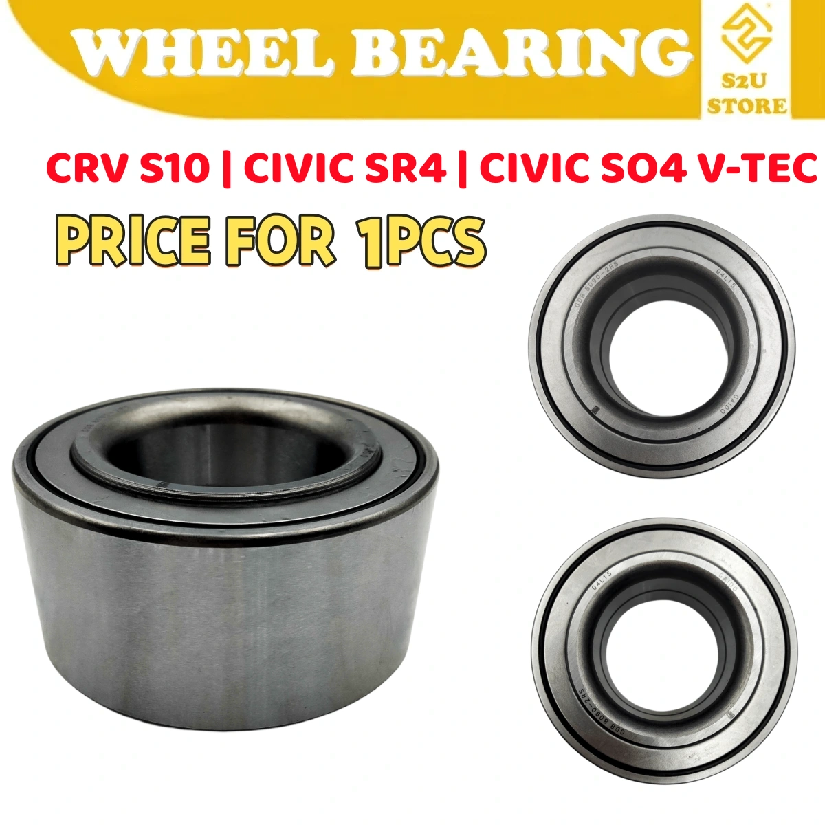 Gaido Front Wheel Bearing Hub Honda CRV S10 Civic SR4 SO4 VTEC 1993-1997YR Depan Bearin Tayar Kereta GDB8090-2RS - Image 2