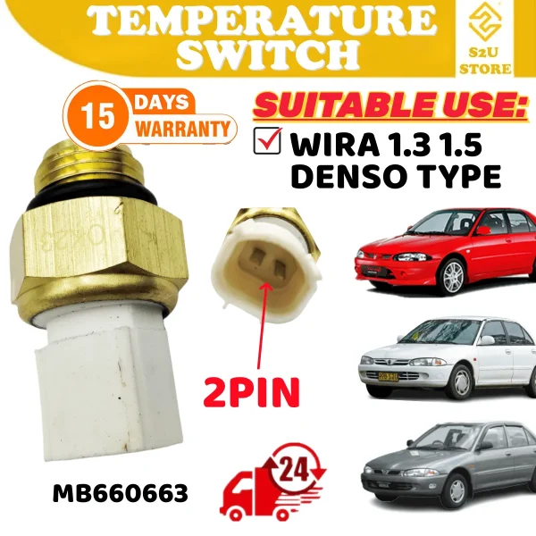 Temperature Fan Switch Thermo Sensor Water Proton Wira 1.3 1.5 Denso Type