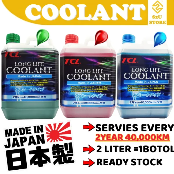 TCL Long life Coolant Original Japan Red Green Blue 2Liter Car Motor Truck Ubat Penyejuk Kereta