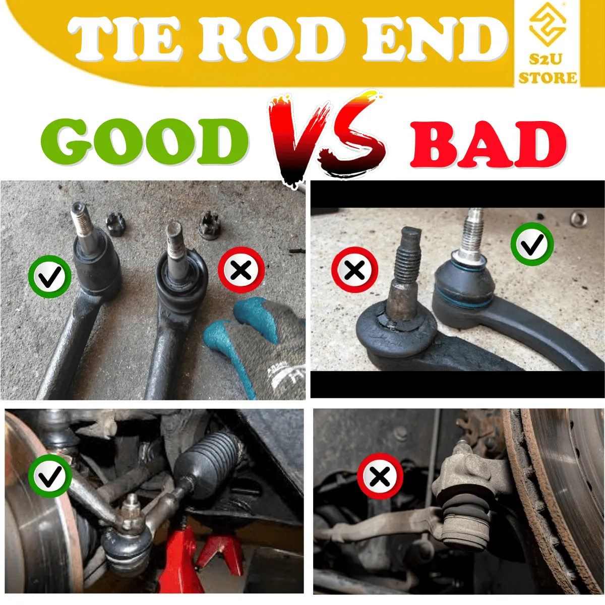 Steering Rack Tie Rod End Outer Inner Perodua Axia 1.0 Bezza 1.0 Kepala Ball Joint Tayar Kereta - Image 2