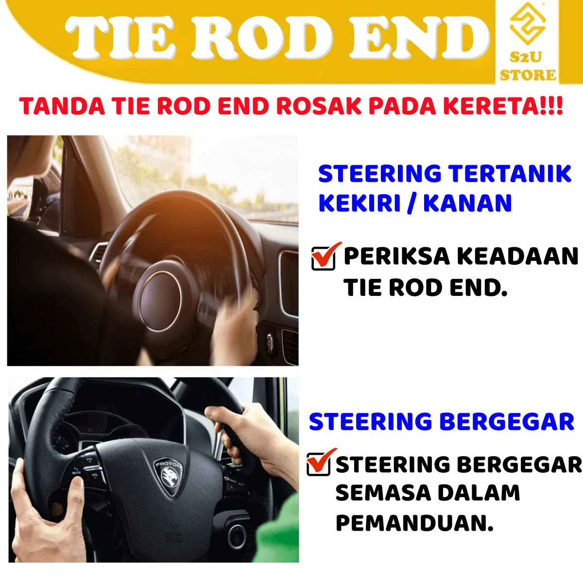 Steering Rack Tie Rod End Outer Inner Perodua Axia 1.0 Bezza 1.0 Kepala Ball Joint Tayar Kereta - Image 4