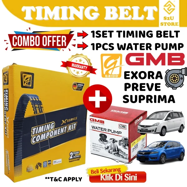 Gaido Timing Belt Proton Preve Turbo Exora Bold Suprima S 144MY25 100,000KM Belting Kereta