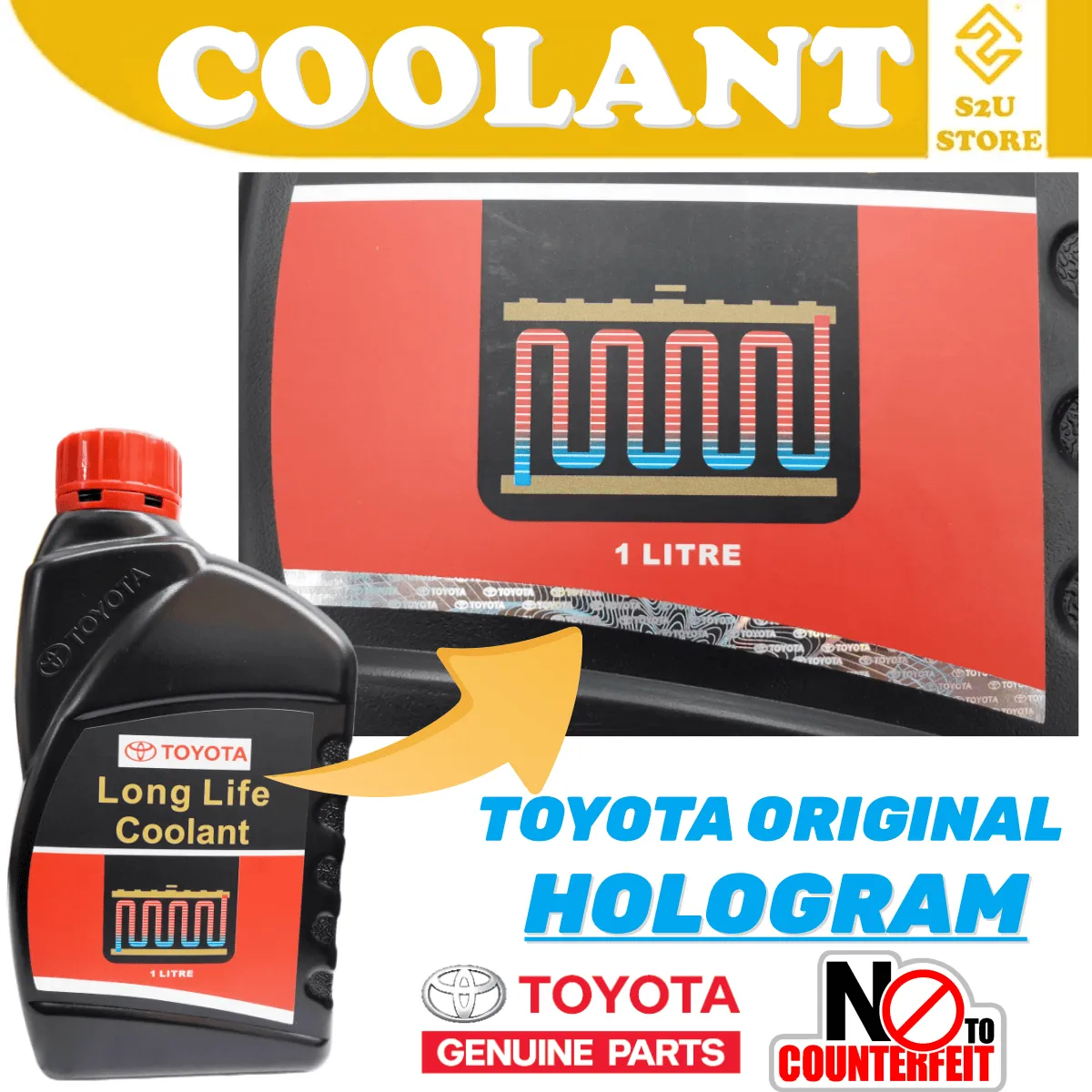 Original Toyota Long Life Radiator Coolant Proton Perodua Honda Nissan Ford Ubat Tangki Kereta - Image 3