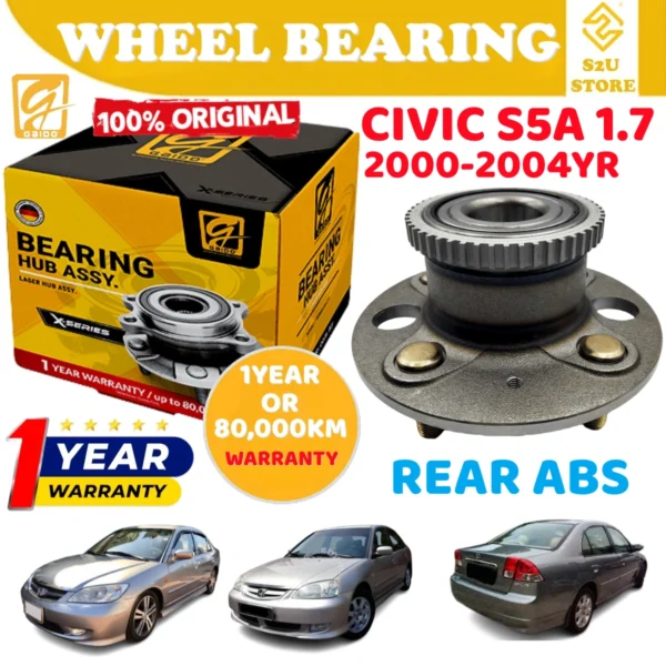 Gaido Rear Wheel Bearing Hub Honda Civic S5A 1.7 2000-2005YR Belakang Bearin Tayar Kereta