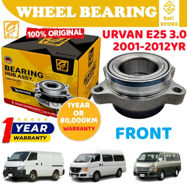 Gaido Front Wheel Bearing Hub Nissan Urvan E25 3.0 Depan Bearin Tayar Kereta XPGKBA-2702