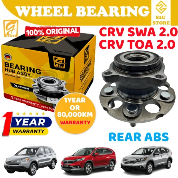 Gaido Rear Wheel Bearing Hub Honda CRV SWA TOA 2.0 2002-2016YR Belakang Bearin Tayar Kereta