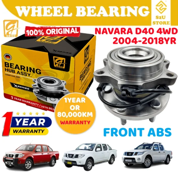 Gaido Front Wheel Bearing Hub Nissan Navara D40 4WD Depan Bearin Tayar Kereta XPGKBA-3037CSIG